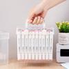 Multi-slot Marker Storage Box Transparent Stationery Storage Case Desk Pen Holder  Students