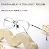 Ultra-Light Titanium Women's Glasses Frames High Quality Luxury Retro Fashion Translucent Square Lady Literature Art Eyeglasses