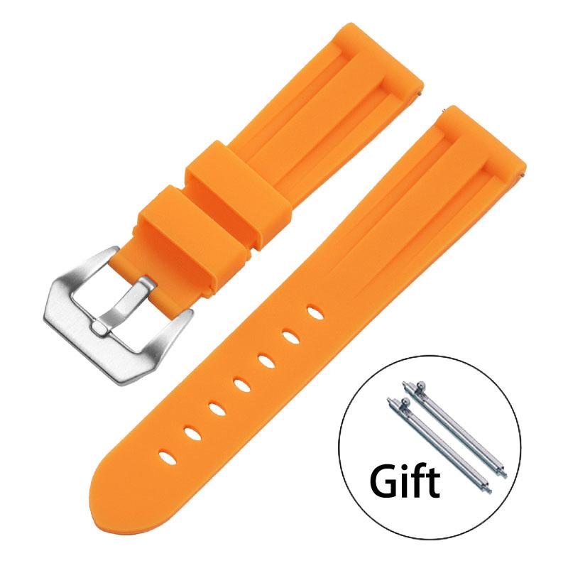 20mm 22mm 24mm 26mm Silikon Uhrenarmband für Panerai SUBMERSIBLE PAM441 Pa111 359 Gummi Uhrenarmband Herren Armband Zubehör