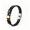 Europäisches & Amerikanisches Minimalistisches Geflochtenes Lederarmband mit Gravierbarer Edelstahlplatte