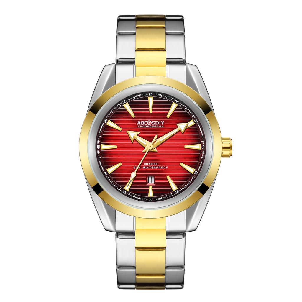 Mens Watches Stainless Steel Belt Quartz Wrist Watch Man Business Watch Calendar Date Luminous Male Casual Bracelet Clock