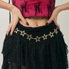 Punk Style Metal Hollow Pentagram Waist Chain Female, Simple Versatile Star Chain Body Chain