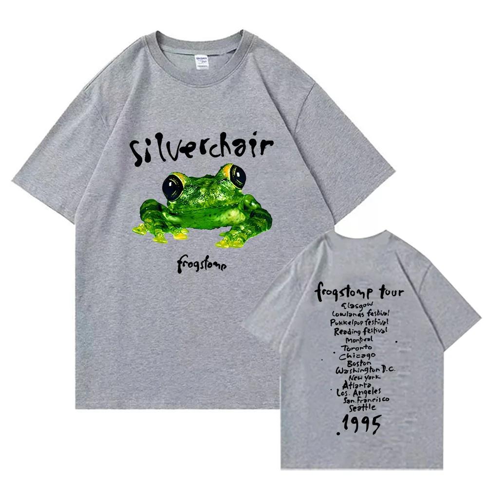 

Футболки Silverchair Frogstomp 1995 с коротким рукавом для женщин/мужчин, хлопковая футболка в стиле хип-хоп, летняя повседневная готическая футболка унисекс L