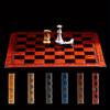 33CM/ 13Inch PU Leather Chessboard Unique Design Portable Board Game Accessory Metal Corner Guards Gift Box Packaging