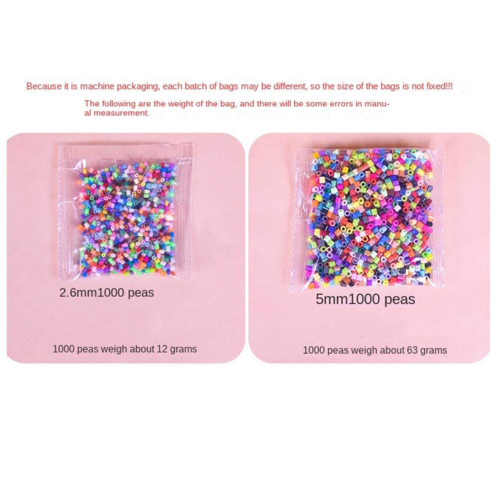 1000 pcs/Bag Rainbow Color Pixel Puzzle Beads Hama Beads Beads Diy Educational Toys  Handmade Gift