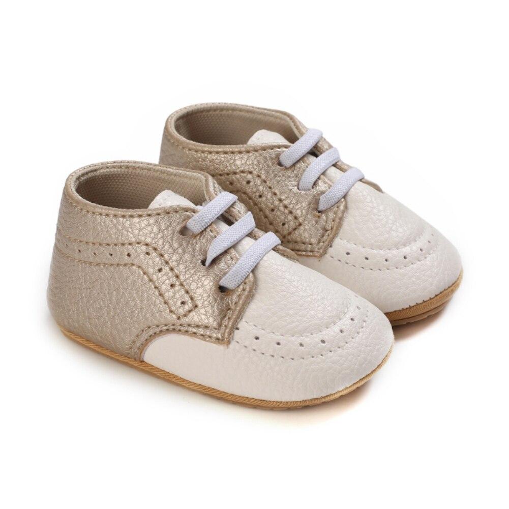 Baby Boy First Walkers Pantofi cu talpă moale Pantofi pentru pătuț Cizme calde Pantofi anti-alunecare Pantofi solidi din PU