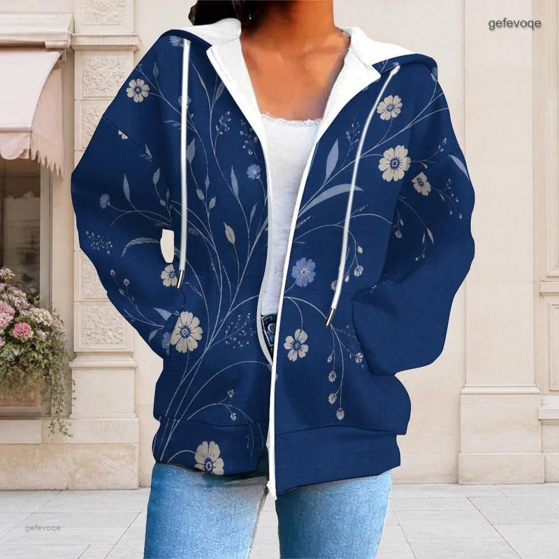 Women's Zip Up Hoodie, Spring Autumn Daily Casual Versatile