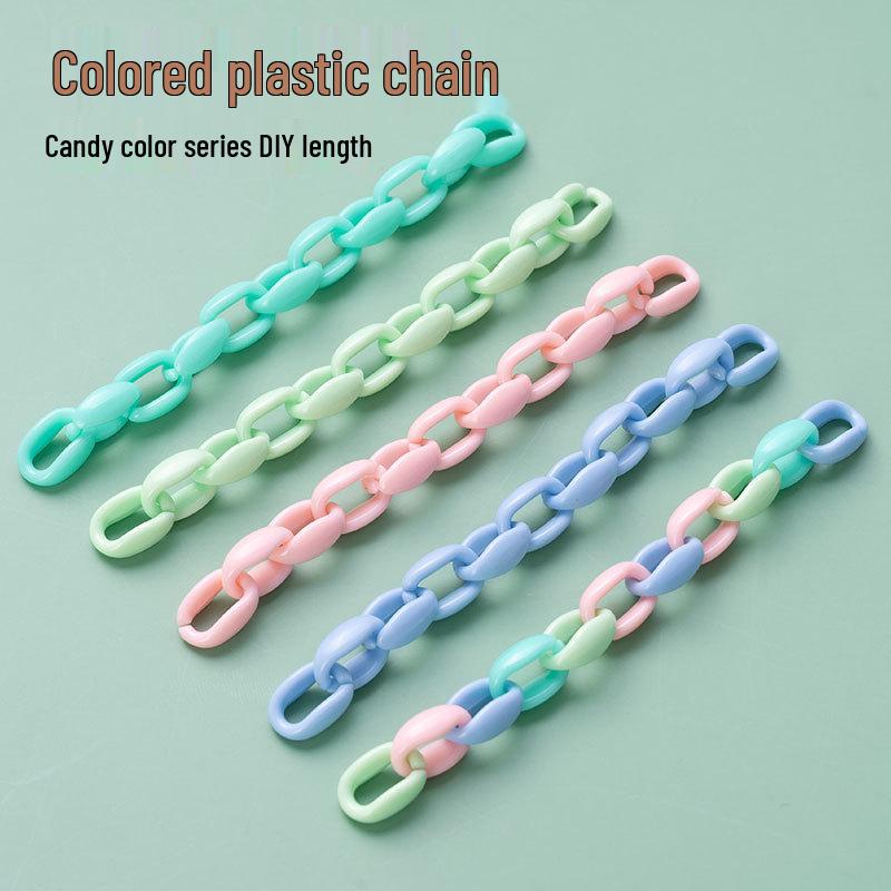 Macaron Color Acrylic DIY Buckle Chain Assembled Candy-Colored Plastic Accessories