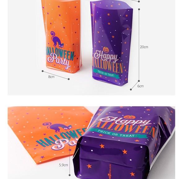 50Pcs Halloween Candy Bags Trick or Treat Kids Gift Pumpkin Bat Halloween Party Decoration Supplies ADM