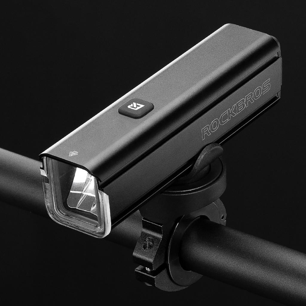 1000 lm front bike light with USB-C - USB-A cable - black