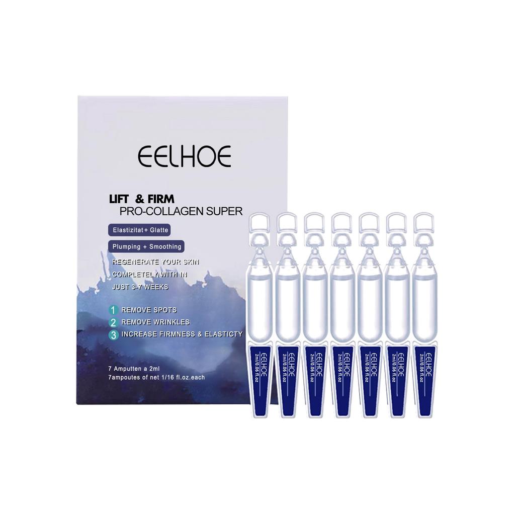 EELHOE Face Serum Active Collagen Silk Thread Facial Essence Anti-Aging Smoothing Firming Moisturizing Hyaluronic Skin Care Serum