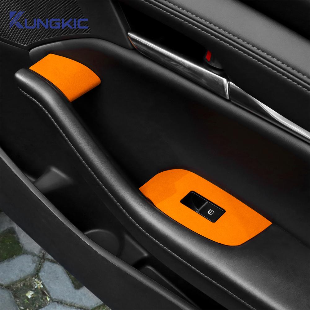 Premium Suede For Mazda 3 BP M3 2019 2020 2021 2022 2023 2024 2025 Mazda3 Axela LHD RHD Car Window Lift Panel Trim Sticker