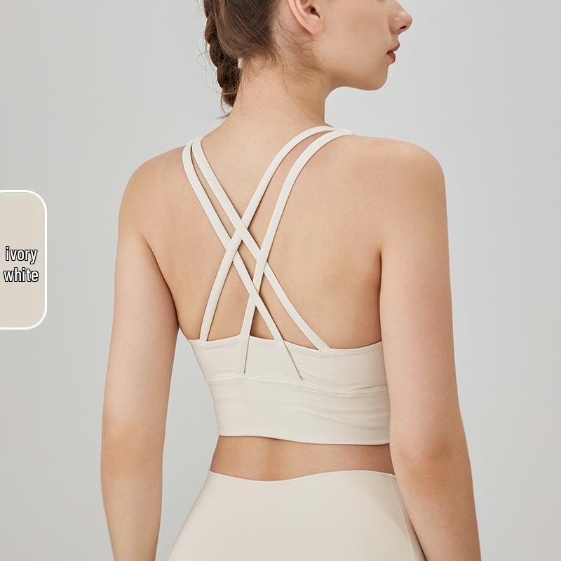 

Европейский и американский спортивный бюстгальтер с перекрещенной спинкой – Ударопрочная одежда для бега и йоги для женщин Large
