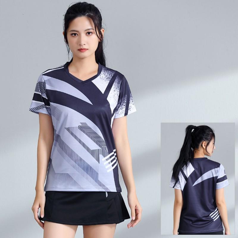 Quick-Dry Sport Set Badminton Tennis Pickleball Volleyball Men Women Athletic Wear Short Sleeve