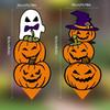 Vintage Metal Halloween Stake Spooky Pumpkin Yard Art Easy Setup Garden Party Decor
