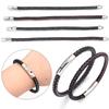 1Pc 19/20/21/22cm Fashion Braided Leather Bracelet Stainless Steel Magnetic Clasp Bracelet DIY Christmas Birthday Jewelry Gift