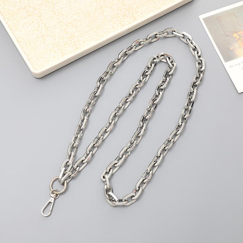 Metalowy łańcuszek do telefonu crossbody odporny na upadki z klipsem i smyczą 125 cm