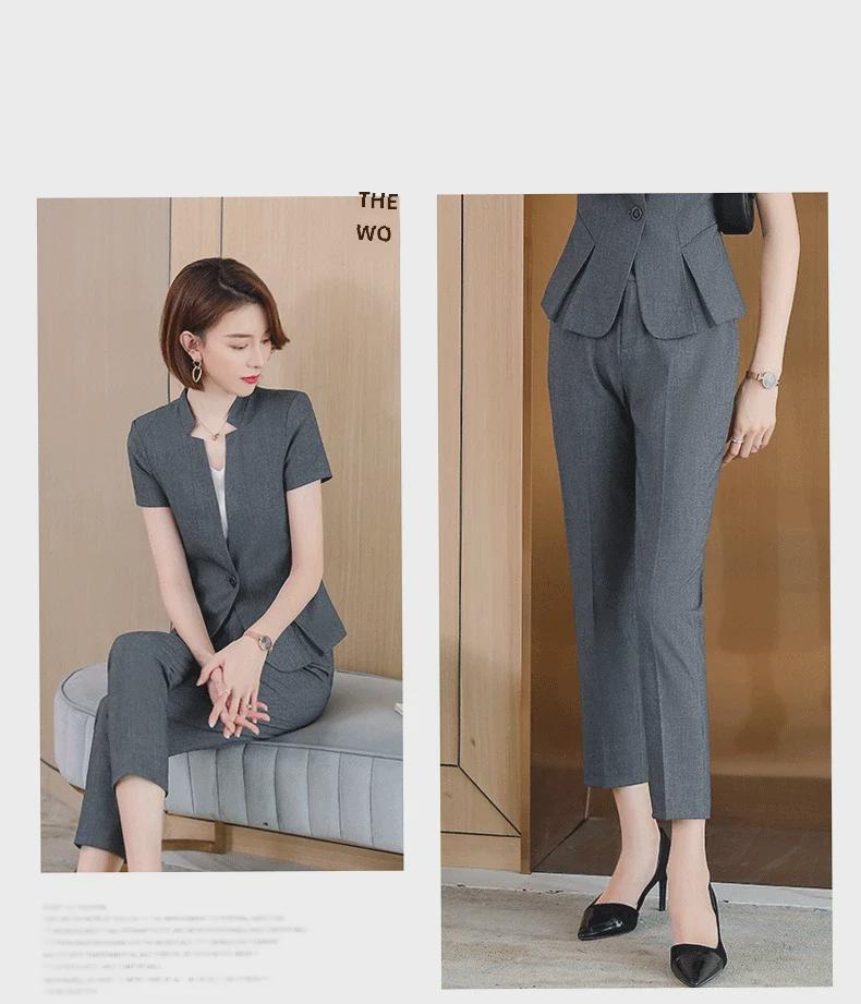 Stylish High-End Women's Slim Suit Jacket - Korean Style, Stand-Up Collar, Ideal for Workplace Wear