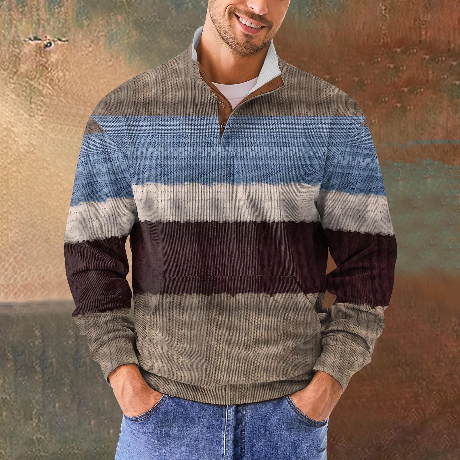 

Мужская повседневная толстовка в стиле ретро с градиентным принтом XXXL