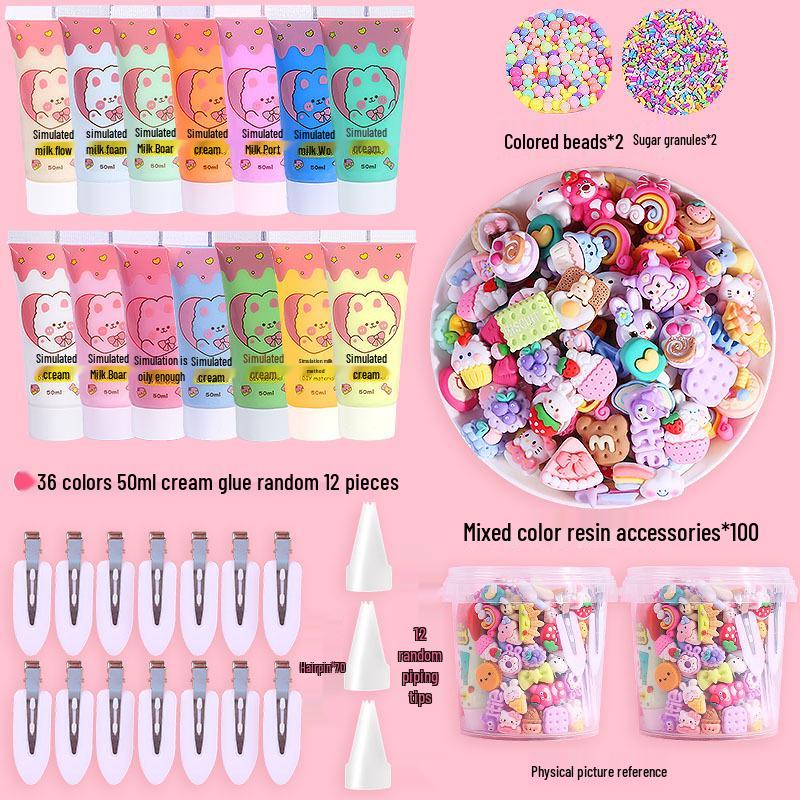 Dziecięcy zestaw do samodzielnego robienia spinek do włosów: Urocze żywiczne akcesoria do ręcznie robionych spinek do włosów