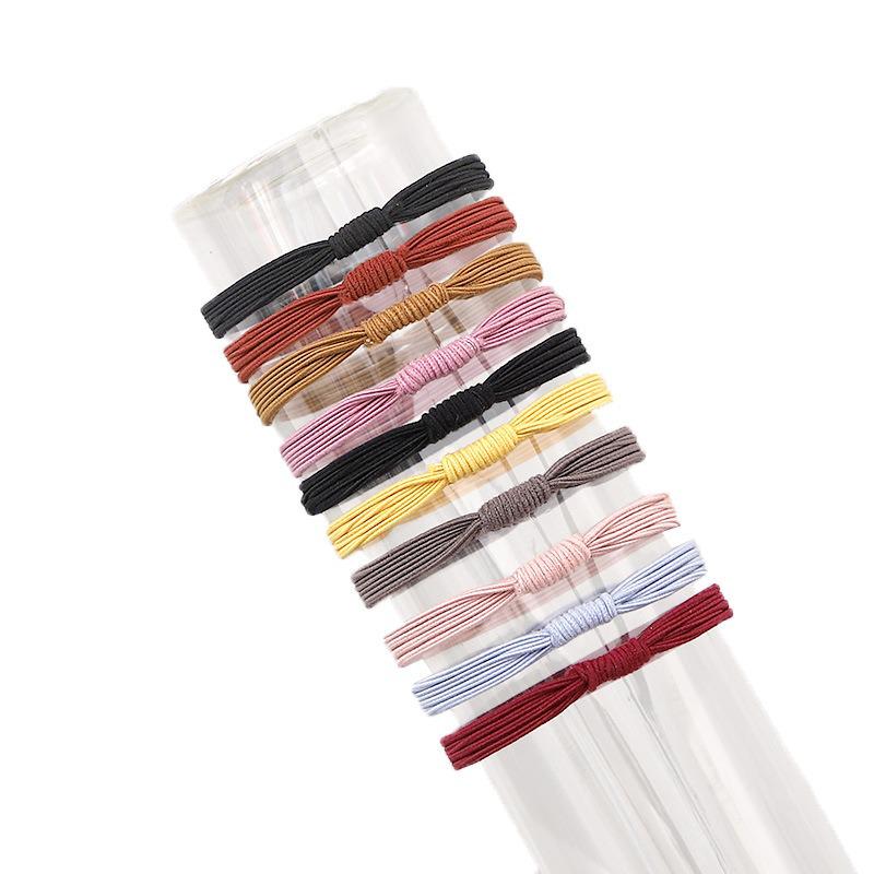 4-in-1 High Elastic Knotted Women's Hair Ties and Bands for Ponytails
