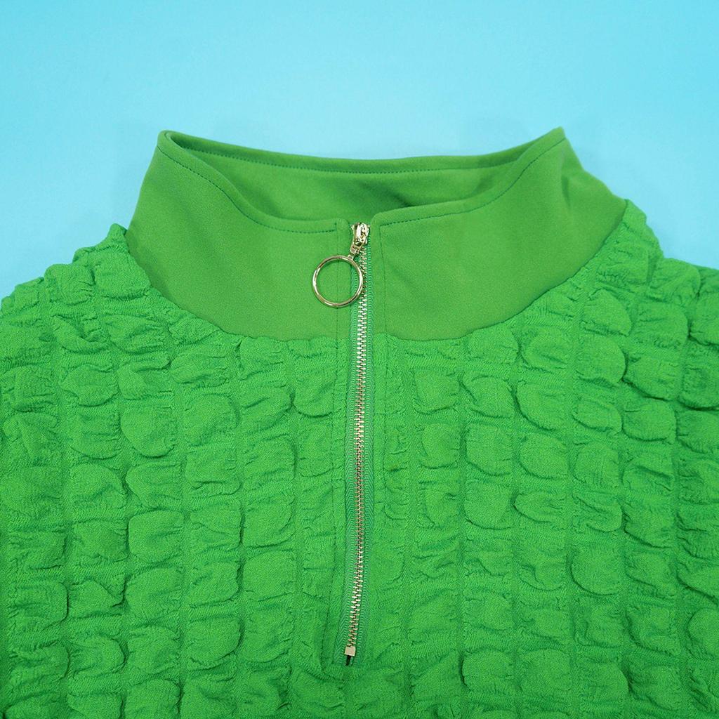 N8070 Short Sleeve European & American Style Zipper Hollow Out Bodycon Mini Dress