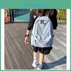 Solid Color Nylon Student Backpack With Large Capacity For Casual Travel And Daily Use Lightweight Urban Style