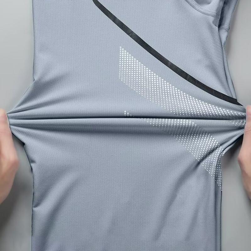 Plus Size Men's Quick-Drying Short-Sleeved Shorts Suit Sportswear Men's Leisure Sports Running Fitness T-Shirt Shorts Set Men