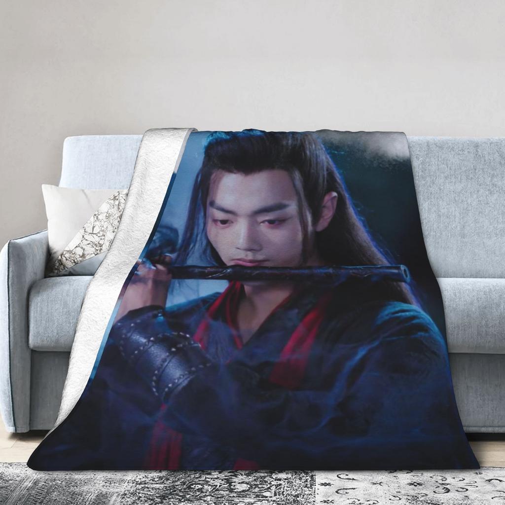 The Untamed Fleece Blankets Yaoi Xiao Zhan Wei Ying Novelty Throw Blanket for Home 125*100cm Bedspreads