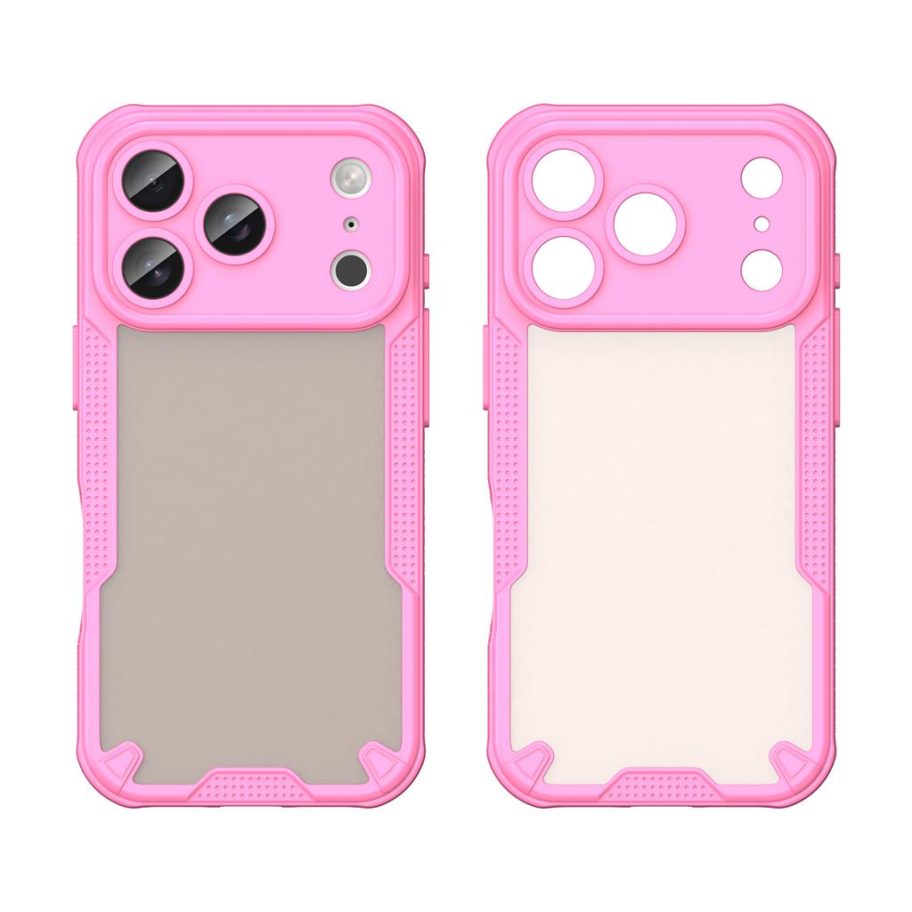 For iPhone 17 Pro Case PC+TPU Semi-Transparent Frosted Finish Protective Phone Cover