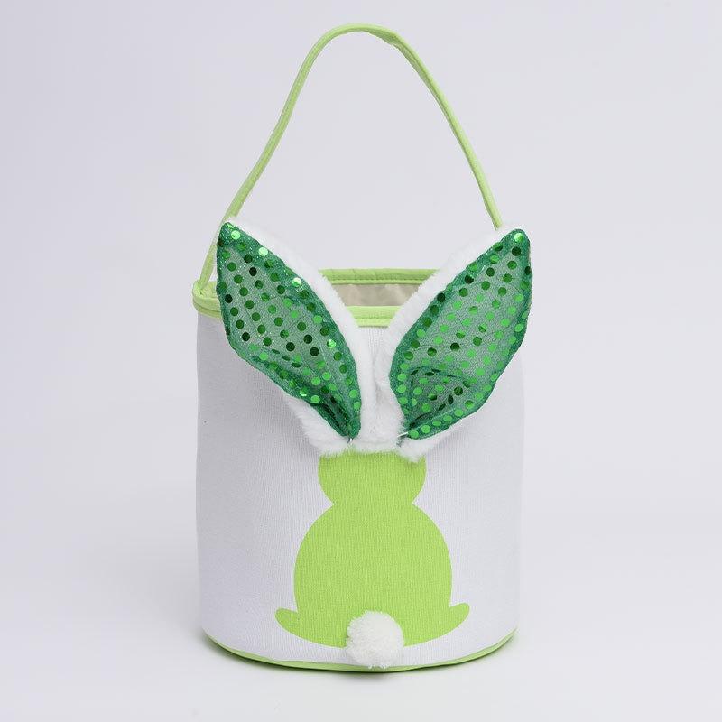 2026 Easter Egg Basket Light Up Plastic Handheld Candy Gift Bucket Bag for Kids Party Hunt Holiday Decorations Accessories
