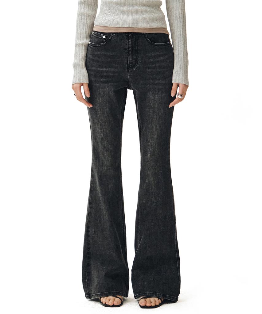 Deketeuumeon Signature Slim Flared Jeans Dcwpt005Blackb