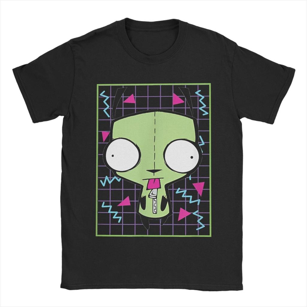 Invader Zim Valentinstag Ich Liebe Gir Herren T-Shirt Humorvolles T-Shirt Kurzarm Rundhals T-Shirt Reine Baumwolle Kleidung