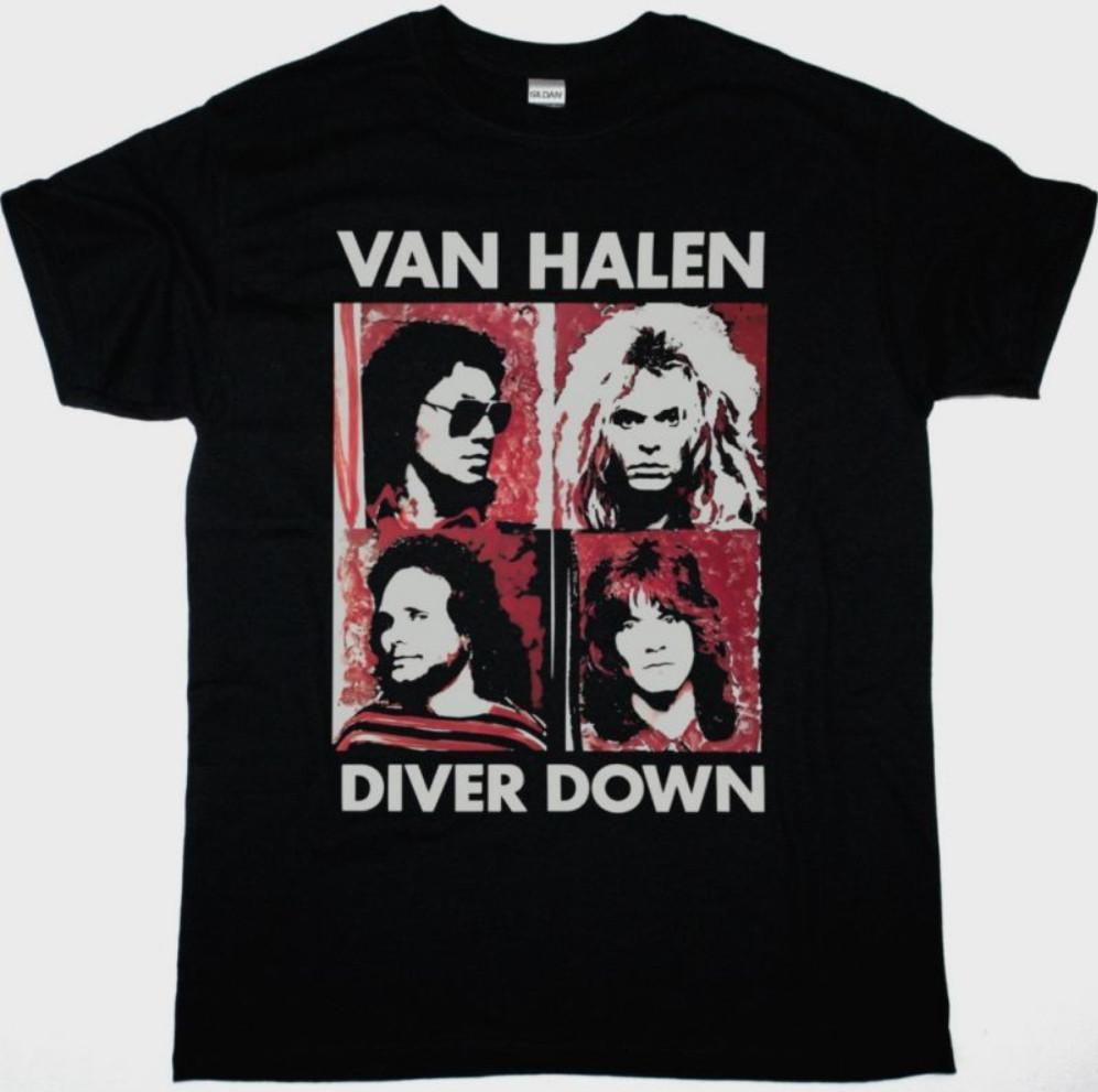 VAN HALEN DIVER DOWN BAND NEW BLACK T SHIRT Unisex T-Shirt L