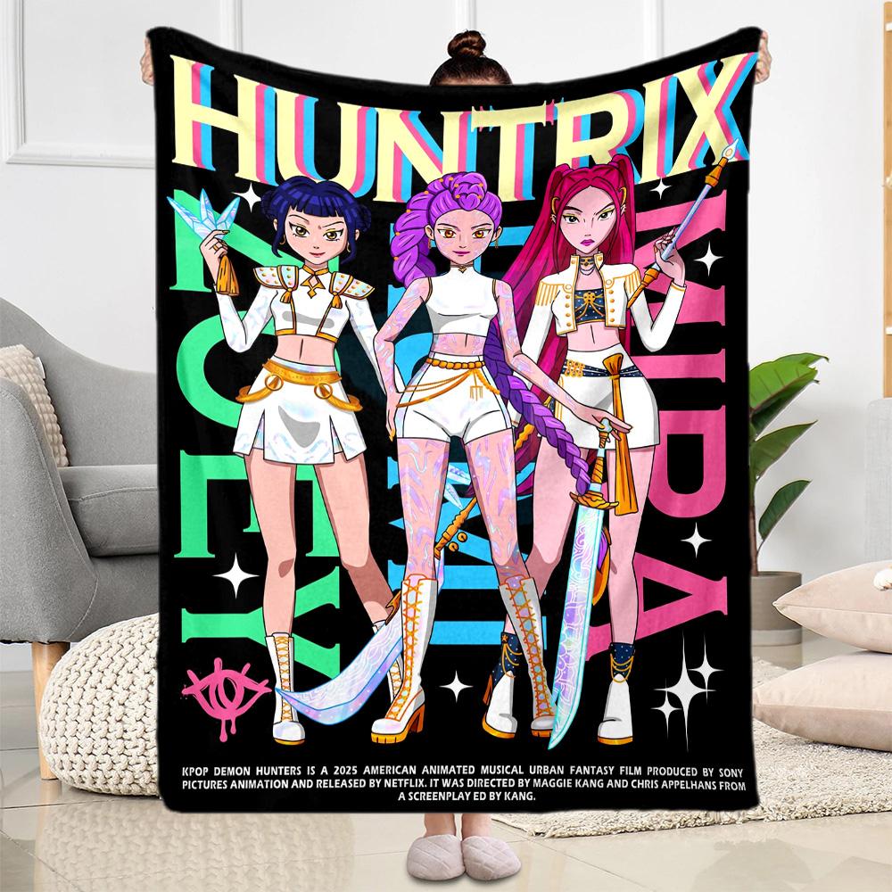 Fantasy Heroes Adventure Blanket Warmthful Decor Great for Seaside Bed Chair Four Seasons Universal Digital Print Gift for Travel Home Birthdays