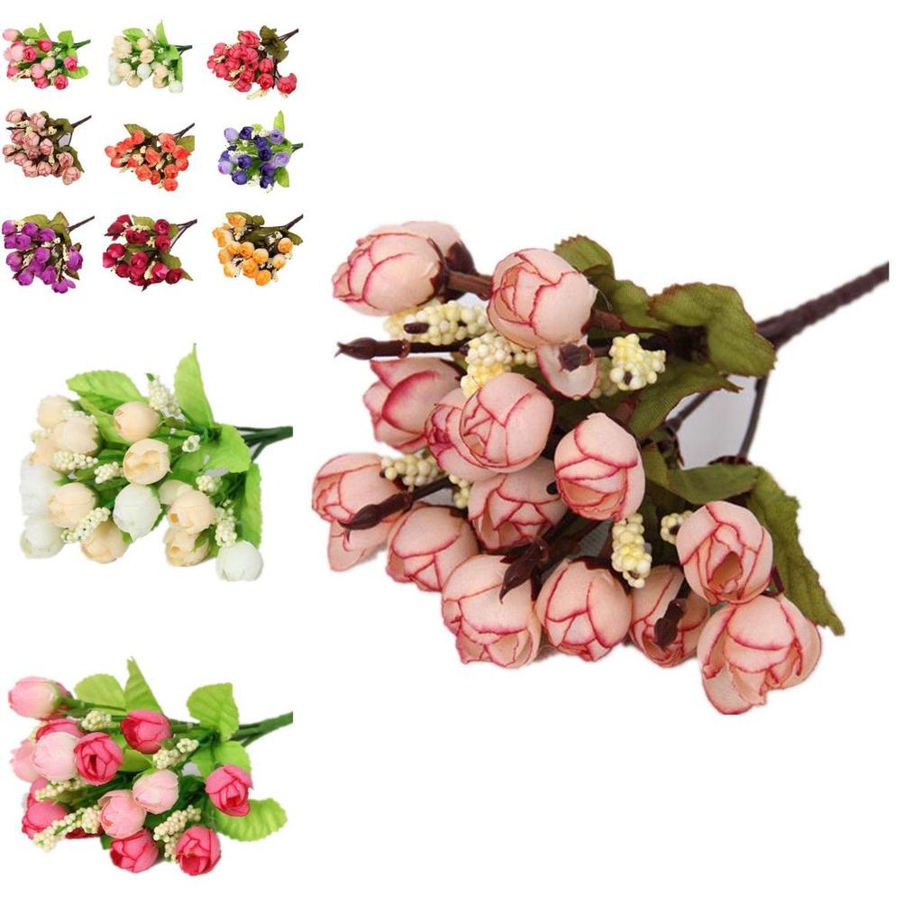 Versatile Artificial Flowers Tea Rose Buds Perfect For Wedding And Home Decor