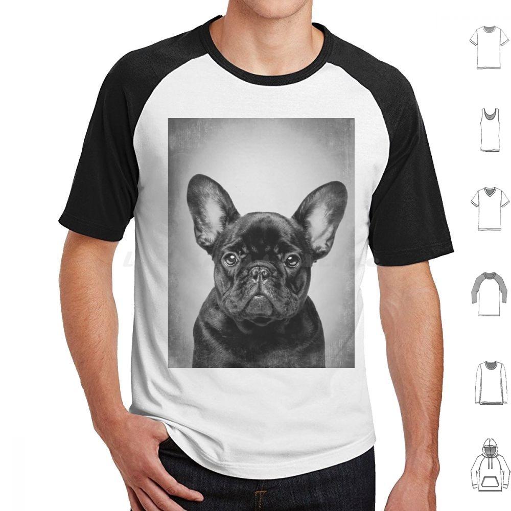 French Bulldog Black DogBw VintageT Shirt Cotton Men Women DIY Print French Bulldog Bulldog French Bulldog Dog Black French