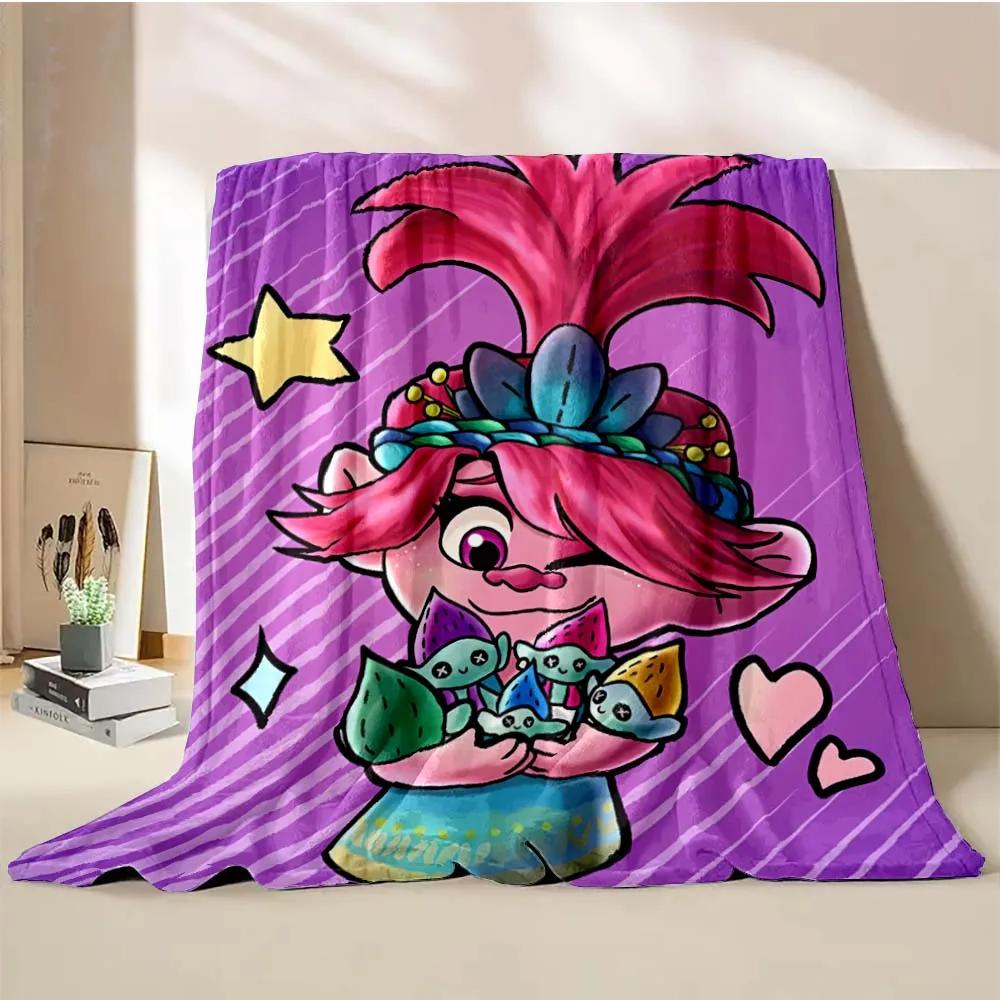 Cobertor Desenho Animado Trolls Juntos Quente Macio Fofo Tamanho King Manta para Criança Adulto Sofá Cama Cobertor de Quebra-cabeça Viagem Manta Presente
