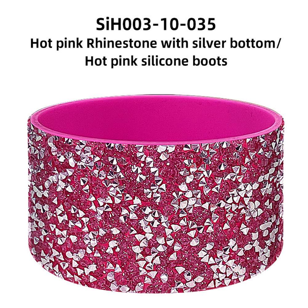 Diamond Glitter Silicone Boot Anti-Slip Water Bottle Boot Sleeve Water Bottles Bottom Sleeve for Stanley 40oz Cup Accessories