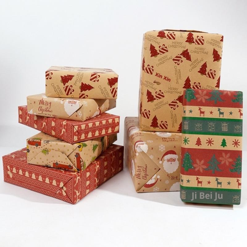 1 Roll Christmas Wrapping Paper - Cute Deer Design, Planners And Brokers, Suitable For Presents, Handmade Gifts, Gift Wrapping