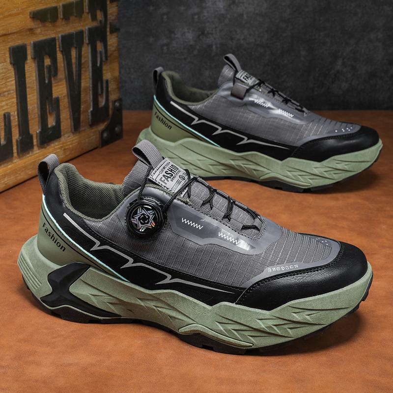 Fashion Men's Korean Rotating Buckle Fashion Casual New Sports Shoes Comfortable Hovershoe Sole Outdoor Leisure Walking Cycling Golf Sho