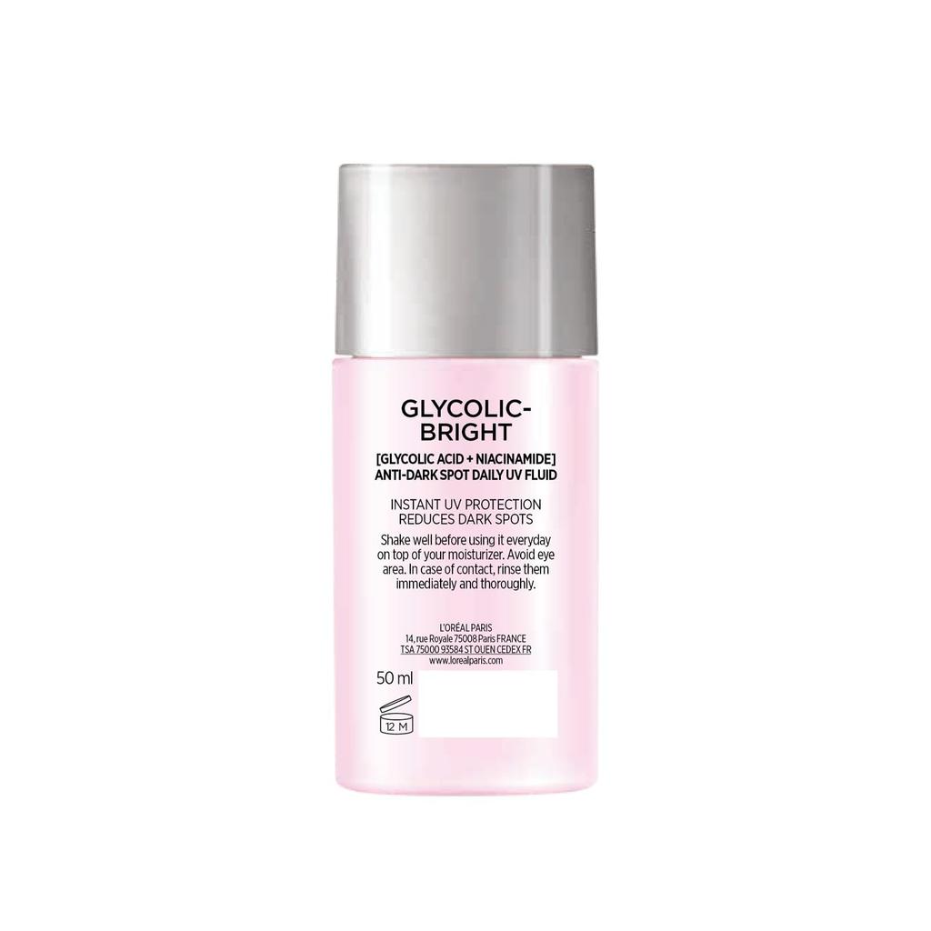 L'Oréal Paris Glycolic Bright UV Fluid SPF 50+ PA++++, 50ml