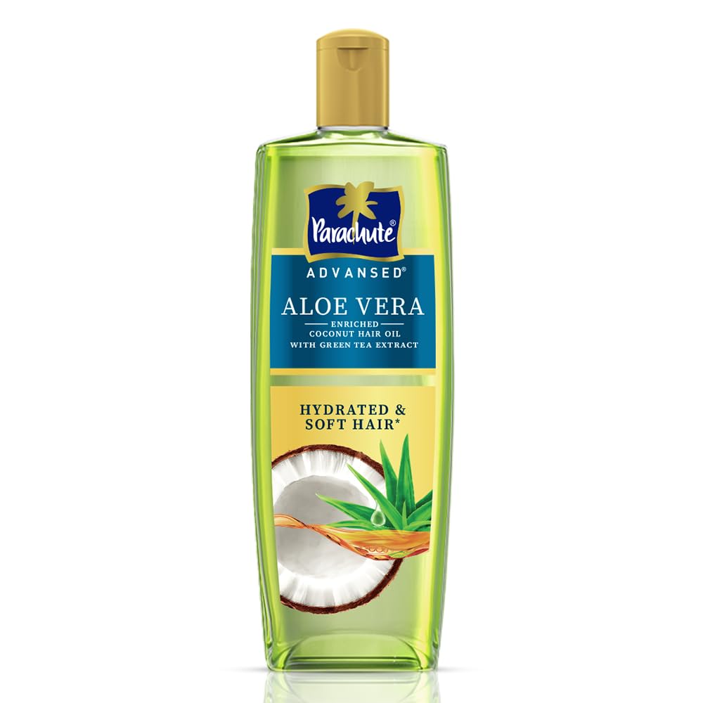 Parachute Advansed Aloe Vera Enriched Coconut Hair Oil for Hydrated & Soft Hair | Intense Nourishment for Locking In Moisture