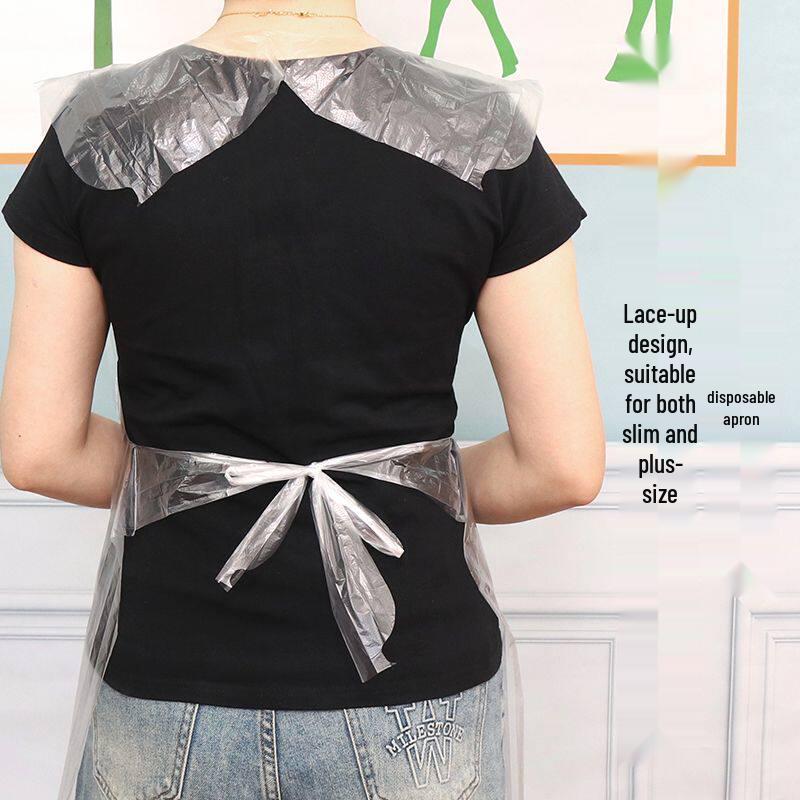 Waterproof Thickened Lobster Hot Pot Disposable Apron - Transparent, Oil Stain-Proof Kitchen Bib for Adults