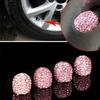 2/4PCS Diamond Car Tire Valve Caps Shining Dust-proof Wheel Valve Cover Vehicle Bling Crystal Valve Cap Car Styling Accessories
