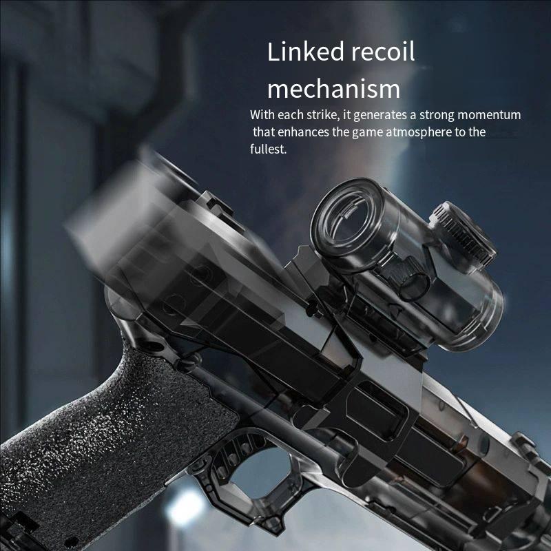 Firelight Electric Auto Water Gun - Integrated Linked Recoil & Pulse Flame Light Effects, Water Fight Toy