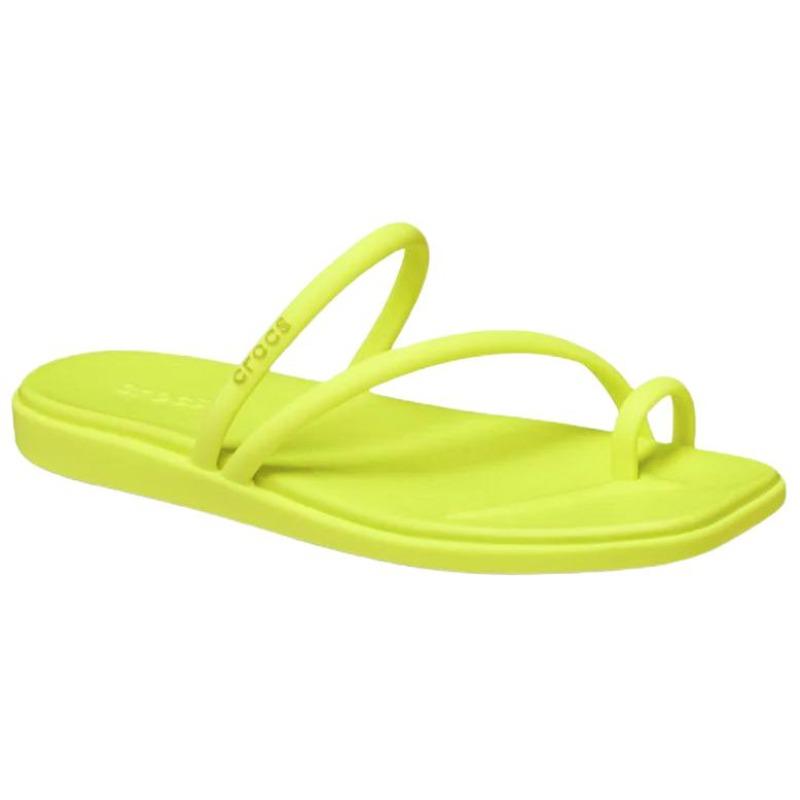 Crocs Simple Versatile Outdoor Breathable Rub-resistant Single Band Slides Women Yellow 209862-738