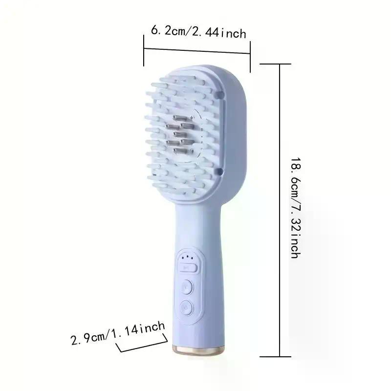 מסרק עיסוי חשמלי עם ויברציות חכמות וחימום, מסאז' לראש, לשימוש פנימי וחיצוני, מסרק עיסוי לראש מרגיע