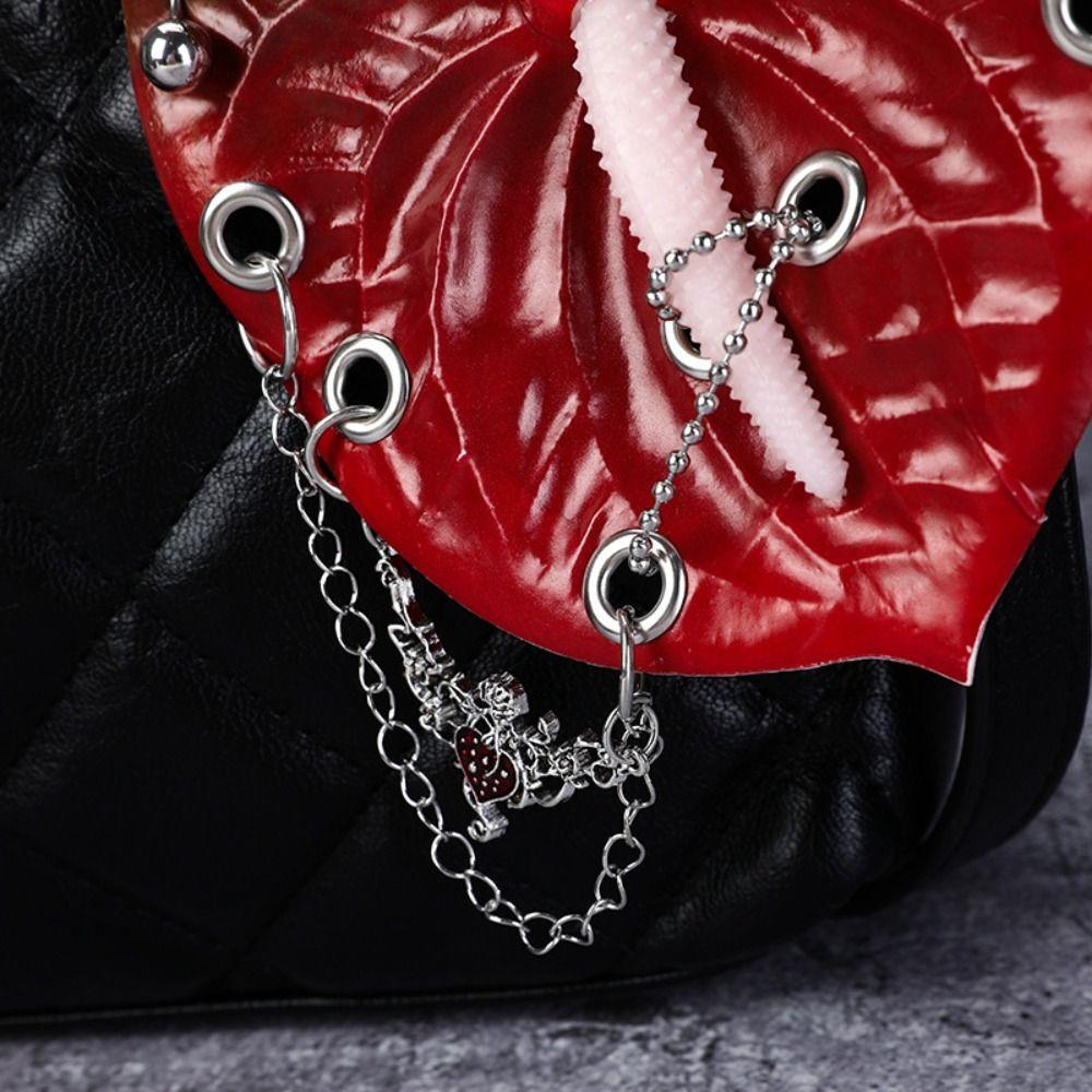 Kluczyki do torebki z zawieszką w kształcie liścia storczyka Phalaenopsis, nitowane  Dla kobiet i dziewcząt