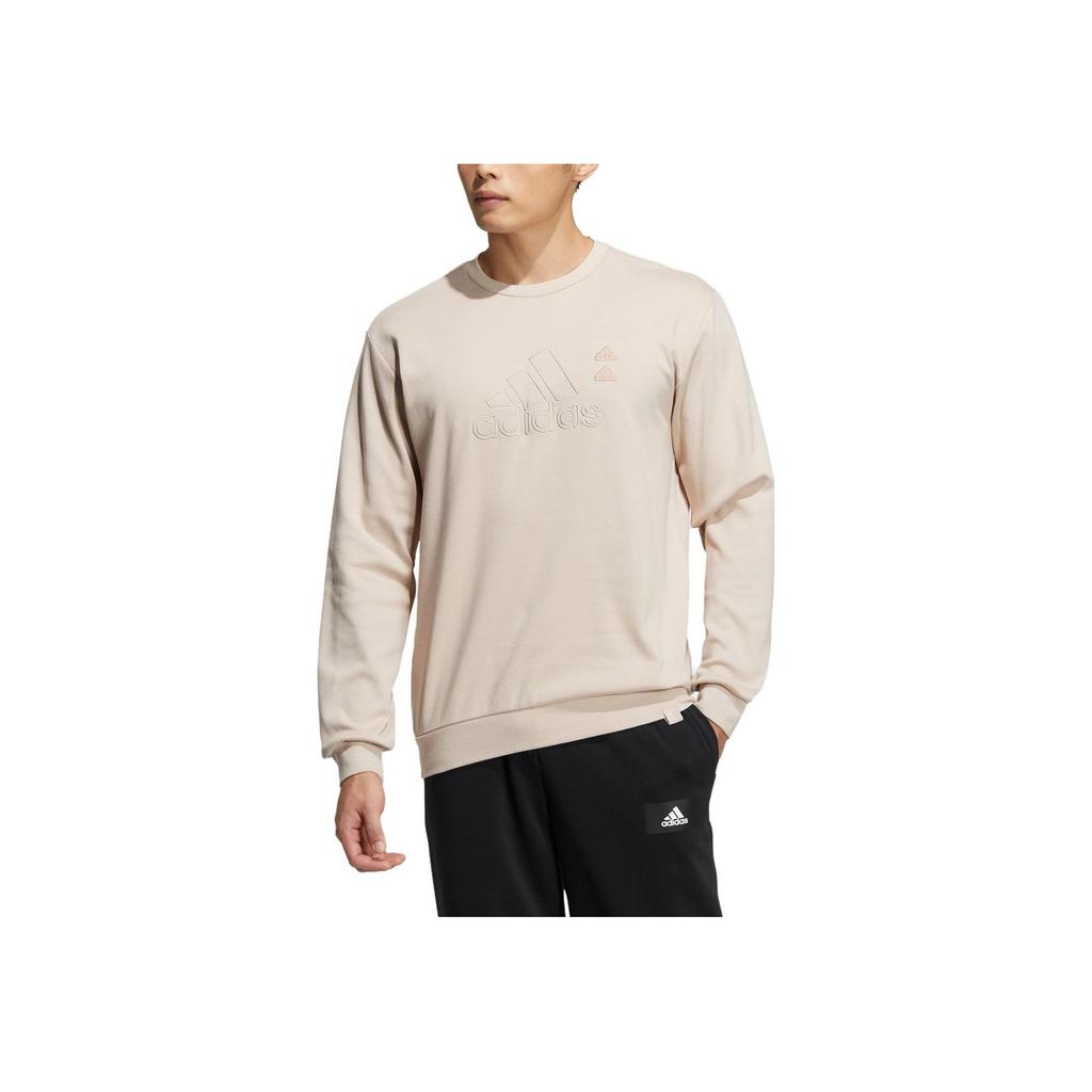 Adidas Sudadera Ligera de Manga Larga con Cuello Redondo para Hombre Tops Miracle-Grey Beige-Marrón IA6953